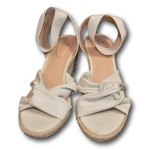 Bandolino Womens Jenna 3 Ivory Wedge Sandals Shoes 8.5